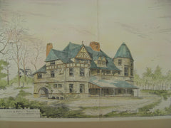 Residence of Robert Seney, Bernardsville, NJ, 1882, Lamb and Rich