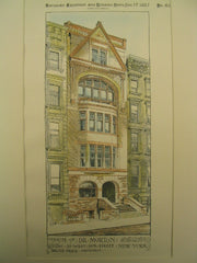 House of Dr. Morton on 35 West 56th Street , New York, NY, 1887, Bruce Price