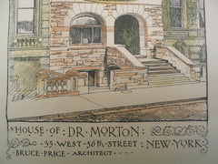 House of Dr. Morton on 35 West 56th Street , New York, NY, 1887, Bruce Price