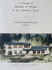 P.F. Allan House, San Antonio, TX, 1928, Ayres Architects, Hand Colored Original -