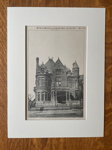 R H Richards House, Atlanta, GA, 1889, G L Norrman, Architect, Original