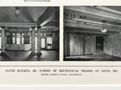 David Ranken School, Mechanical Trades, St Louis, MO,1914, Hand Colored Original *