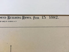 Rhode Island State House, Providence, RI, 1892, Carrere & Hastins, Original, Hand Colored *