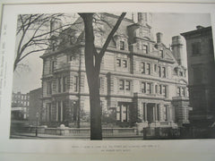 House of Henry H. Cook, Esq. on 78th Street and 5th Avenue, New York, NY, 1888, William Wheeler Smith
