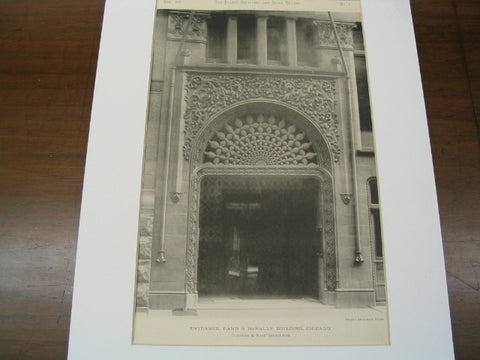 Entrance to the Rand and McNally Building, Chicago, IL, 1891, Burnham and Root