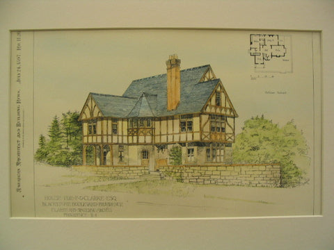 House of P. O. Clarke at Blackstone Boulevard, Providence, RI, 1897, Clarke and Spaulding