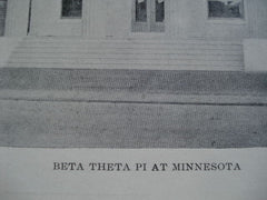Beta Theta Pi at the University of Minnesota , Minneapolis, MN, 1902, Unknown