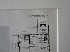 Walter Hines, Esq. House, Short Hills, NJ, 1911, Lithograph. James Ware & Sons