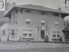 Walter Hines, Esq. House, Short Hills, NJ, 1911, Lithograph. James Ware & Sons