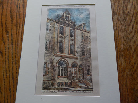 1437 Walnut Street, Philadelphia, PA, 1878, Original Plan. Theophilus Chandler.