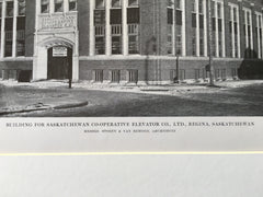 Saskatchewan Coop. Elevator, Regina, SK, 1916, Lithograph. Storey & Van Egmond