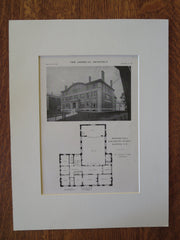 Robinson Hall, Dartmouth College, Hanover, NH, 1916, Lithograph. Charles A. Rich
