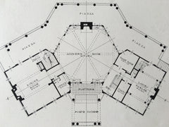 Plan, Glen Ridge Country Club, NJ, 1916, Lithograph. Davis, McGrath & Kiessling