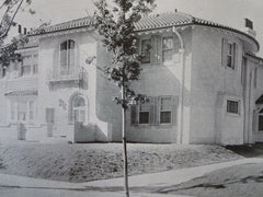 Harold Kountze House, Exterior, Denver, CO, 1916, Lithograph. W.E. & A.A. Fisher