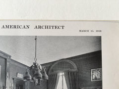 Mrs. Regina Rothschild House, Deal, NJ, 1916, Lithograph. Albert Gottlieb