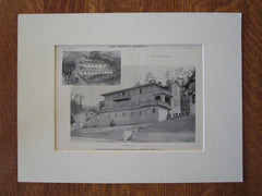Alexander Sclater, Esq. House, Claremont Hills, CA, 1911, Lithograph
