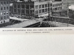 Imperial Wire and Cable Co., Montreal, Canada, 1916, Lithograph. W.J. Carmichael