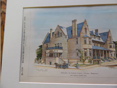 Houses, Landon Court, Omaha, NE. 1891.Original Plan.  Walker.