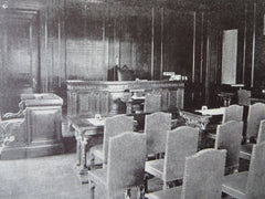 Courtroom, Cumberland County Courthouse, Portland, ME, 1911, Lithograph. Guy Lowell.