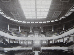 Interior, Municipal Auditorium, Savannah, GA, 1916, Litho. Henrik Wallin