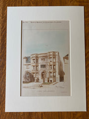 Family Hotel, Minneapolis, MN, 1889, Harry M Jones, Hand Colored Original -