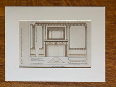 Nichols House, Parlor, Salem, MA, 1886, Hand Colored Original -