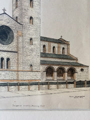Church, Paterson, NJ, 1893, Charles Edwards, Original Hand Colored -