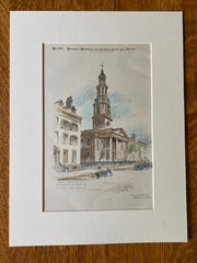 St Johns Church, Varick St, New York, NY, 1894, Original Hand Colored -