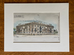 Imperial Apartments, Minneapolis, MN, 1894, Harry Jones, Original Hand Colored -