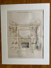 John E Devlin House, Boston, MA, 1895, Wheelwright et al., Original Hand Colored -