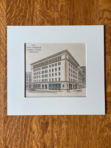 Hugh Harrison Jobbing House, Minneapolis, MN, 1894, Original Hand Colored -