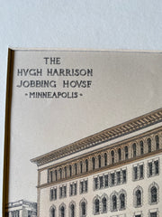 Hugh Harrison Jobbing House, Minneapolis, MN, 1894, Original Hand Colored -