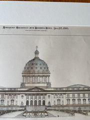 Minnesota State House, St Paul, MN, 1895, Wyatt & Nolting, Original Hand Colored -