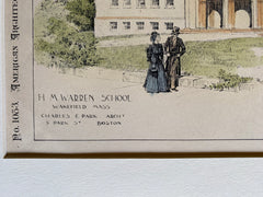 H M Warren School, Wakefield, MA, 1896, Charles Park -