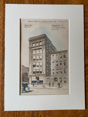 J F Dietz Warehouse, Cincinnati, OH, 1896, Harry Hake, Original Hand Colored -