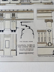 Folger House, Geneva, Genesee Valley, NY, 1894, Hand Colored Original -