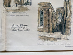 Trinity Church, San Francisco, CA, 1894, A Page Brown, Original Hand Colored -
