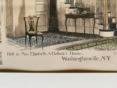 Elizabeth Hallock House, Washington, NY, 1894, EGW Dietrich, Original Hand Colored