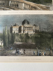 US Capitol, Washington DC, 1897, Original Hand Colored