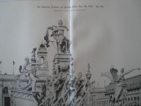 Columbian Fountain: World's Columbian Exhibition, Chicago IL, 1894.  Frederick W. MacMonnies