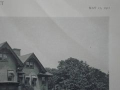 Residence of Mr. A. S. Ingalls, Cleveland, OH, 1911, Lithograph. Bohnard & Parsson.