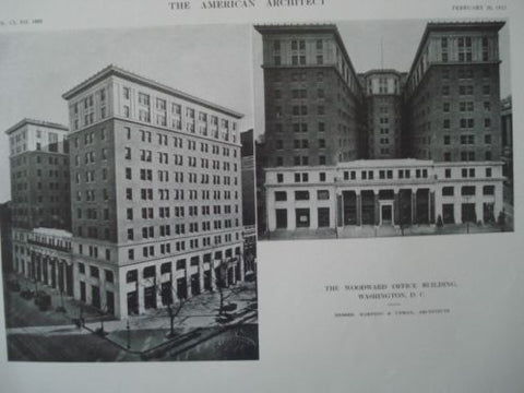 The Woodward Office Building, Washington, DC, 1912. Lithograph. Harding & Upman.