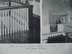 The Rockland County Trust, Co., Nyack, New York 1911, Lithograph. Donn Barber.