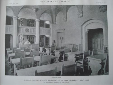 Russell Sage Foundation Building, No. 130 East 22D, New York NY, 1915. Grosvenor Atterbury