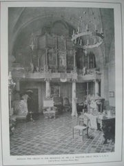 Aeolian Pipe Organ, Res.of Mr.C.E. Proctor, Great Neck. LI, NY 1911, Lithograph. Little & Brown.