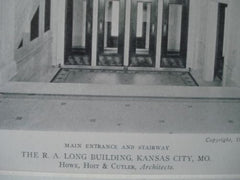The R. A. Long Building, Kansas City, MO. 1911, Lithograph. Howe, Hoit, & Cutler.
