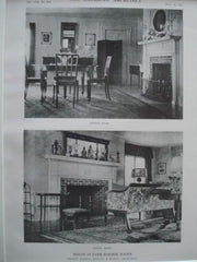 House: Dining Room, Living Room, in Dark Harbor ME, 1915. Bissell, Sinkler & Tilden