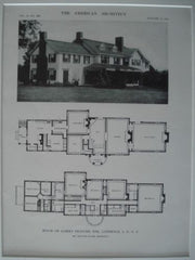 House of Albert Francke, Esq., Lawrence, L.I., NY 1912, Lithograph. William Adams.