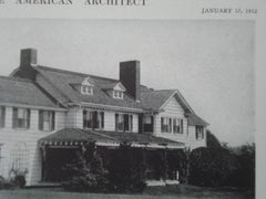 House of Albert Francke, Esq., Lawrence, L.I., NY 1912, Lithograph. William Adams.