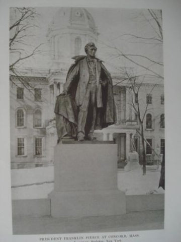 President Franklin Pierce, Concord, Mass., 1915, Lithograph. Augustus Lukeman.